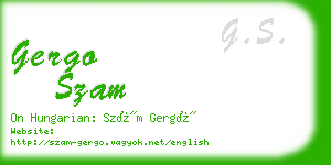 gergo szam business card